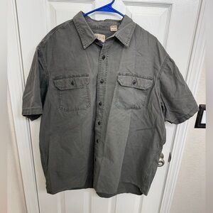 Red Head Men’s Canvas Casual Short Sleeve Button Up Shirt